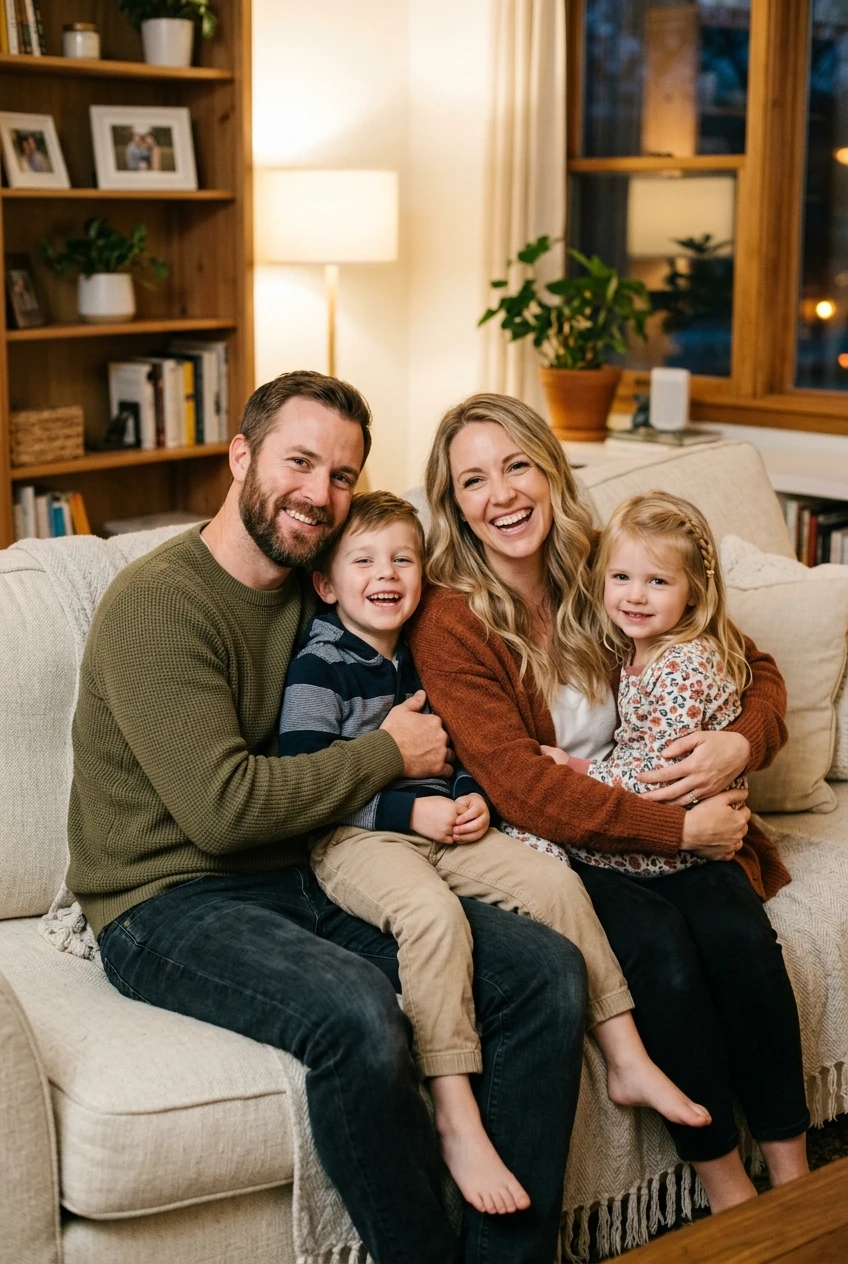 Beautiful happy family 