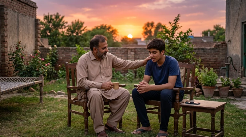 Father and Teenage son