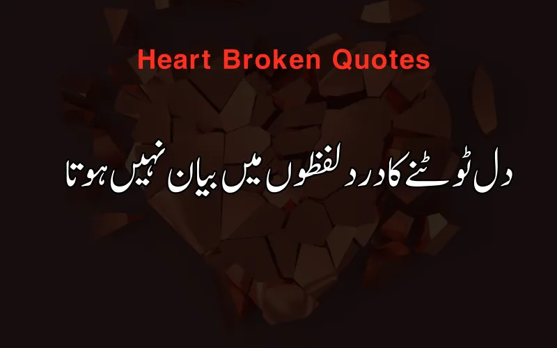 2 Line Heart Broken Shayari in Urdu