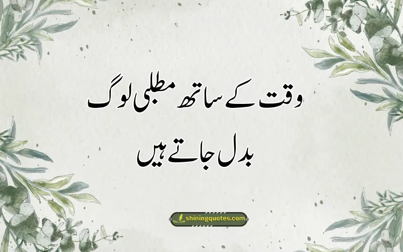 Matlabi Log Quotes in Urdu for Instagram