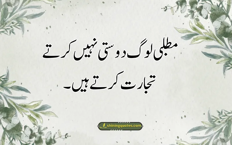 Matlabi Log Quotes in Urdu English