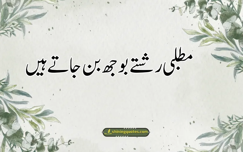 Matlabi Log Quotes in Urdu