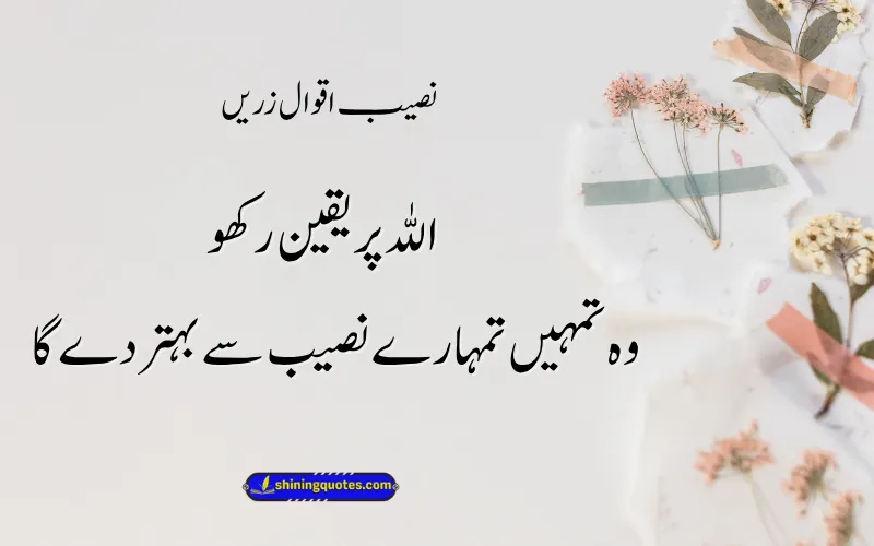 Naseeb Aqwal e Zarin