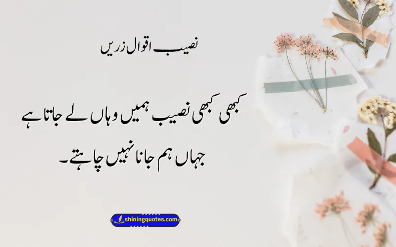 Naseeb Quotes in Islam