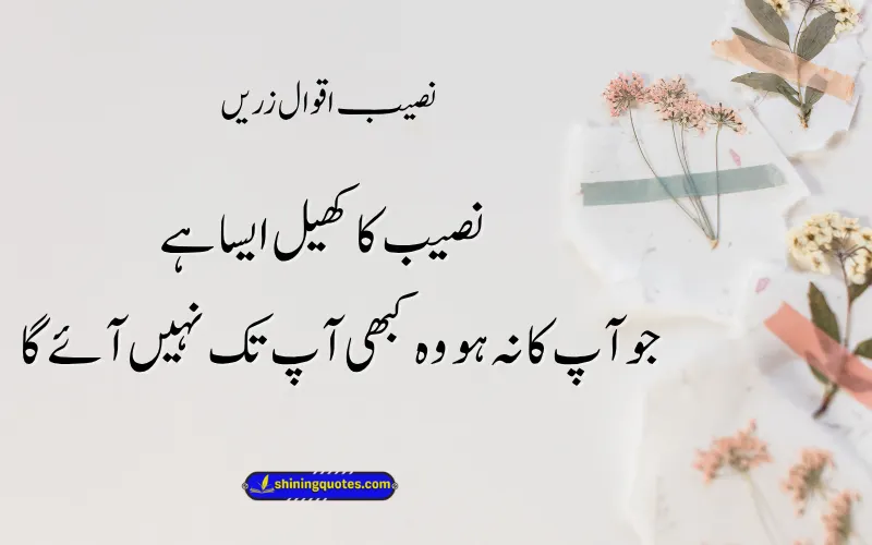 Naseeb Quotes in Urdu
