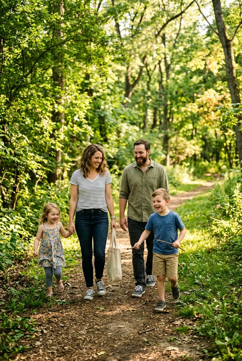 Family enjoying 