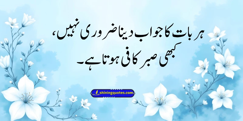 Sabr Quotes in Urdu Text