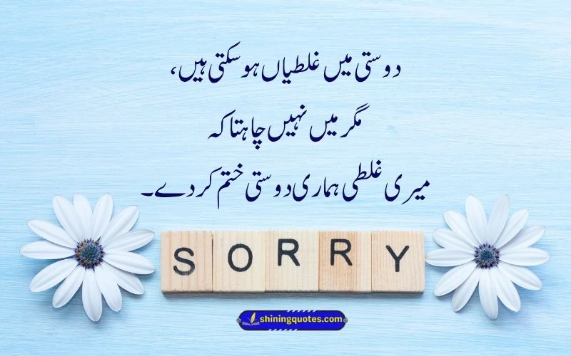 Sorry Quotes in Urdu for Friend