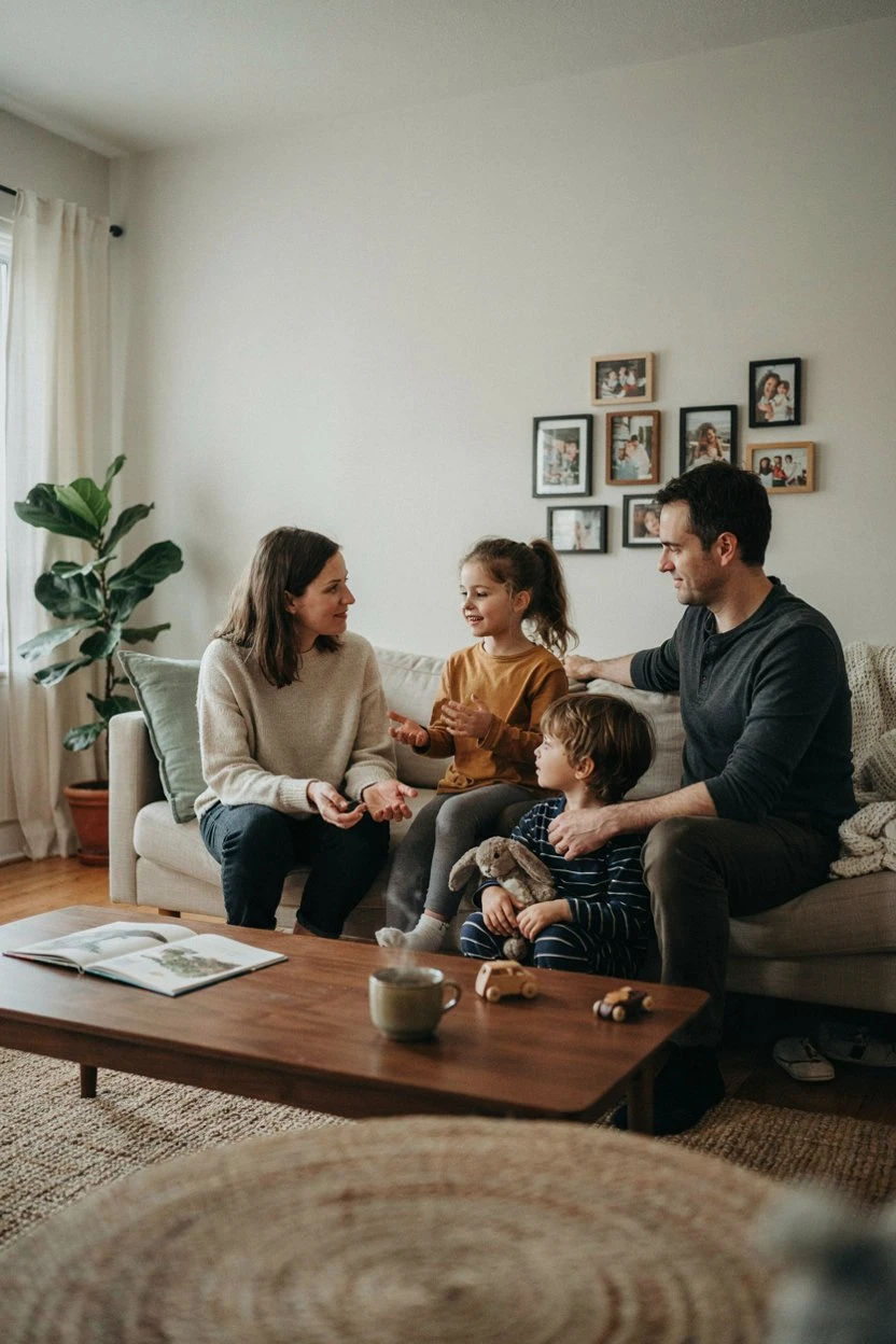 Warm family communication